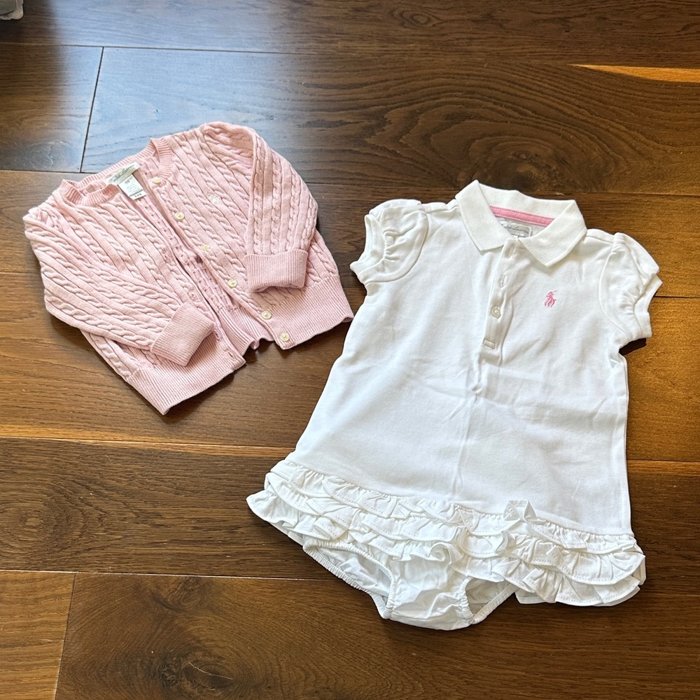Girls Ralph Lauren Dress and Cardigan